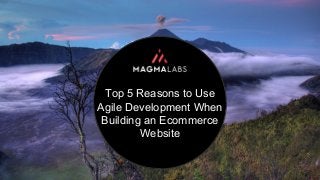 Top 5 Reasons to Use
Agile Development When
Building an Ecommerce
Website
 