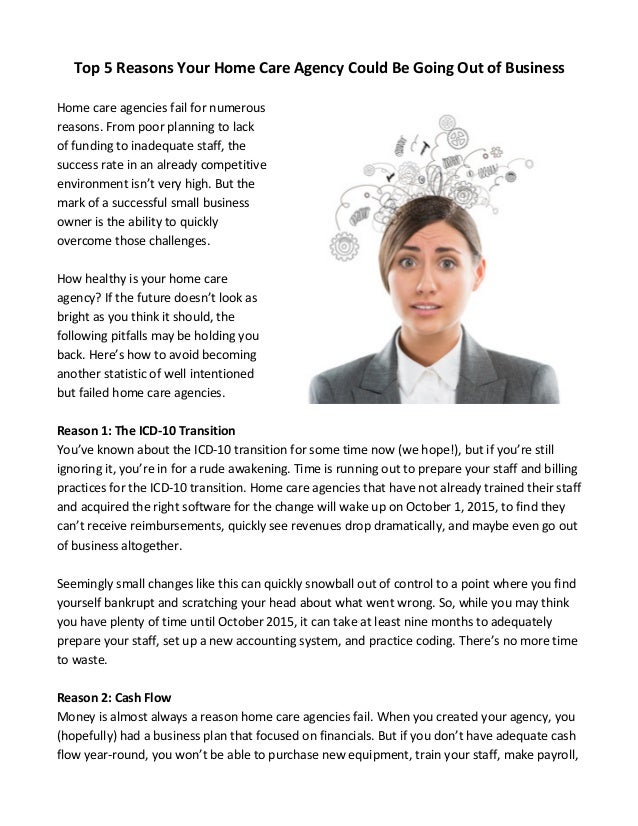 Top 5 Reasons Your Home Care Agency Could Be Going Out Of Business