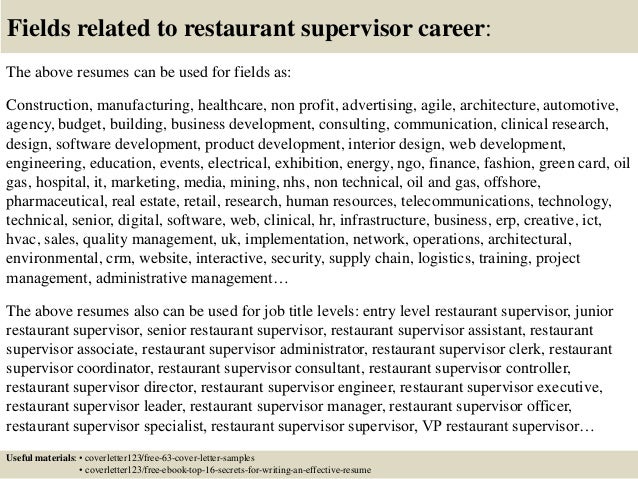 sample restaurant management cover letter