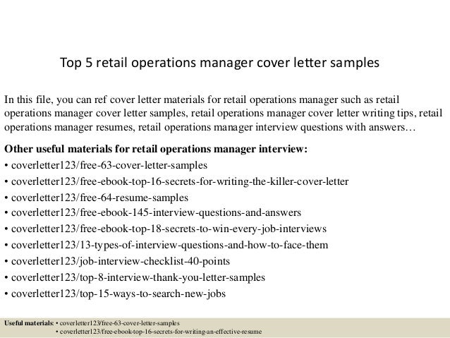 Retail Manager Covering Letter from image.slidesharecdn.com