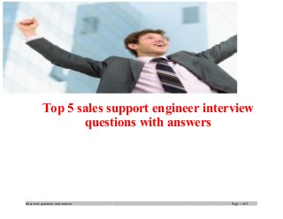 Top 5 sales support engineer interview
questions with answers

Interview questions and answers

Page 1 of 8

 
