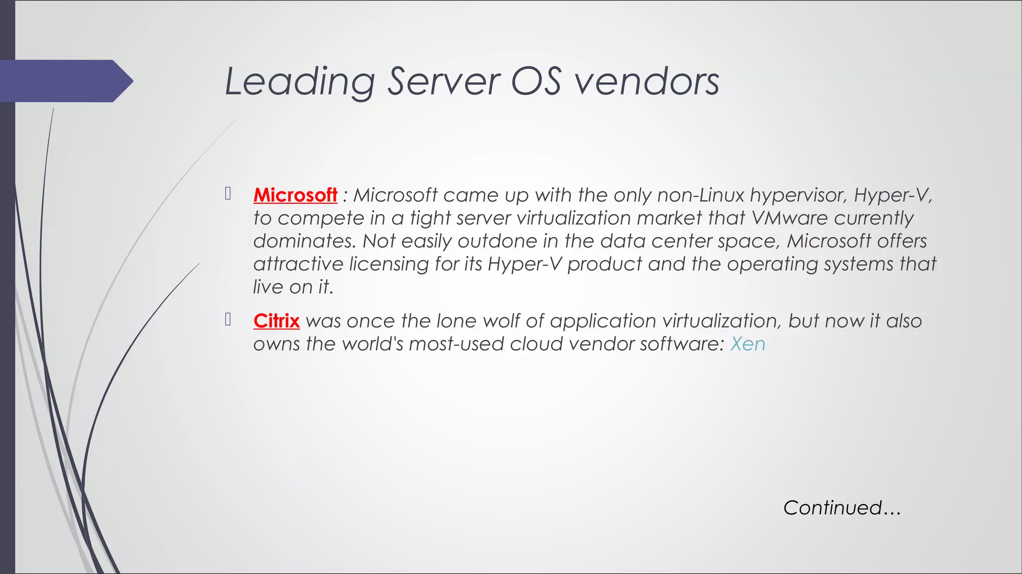 Top 5 Server Operating Systems | PPT | Operating Systems | Computer ...