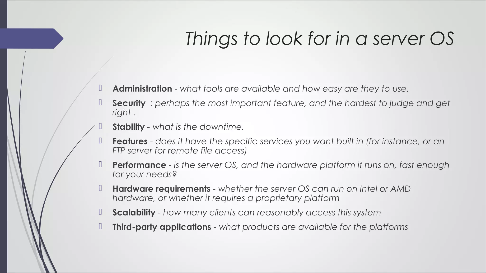 Top 5 Server Operating Systems | PPT | Operating Systems | Computer ...