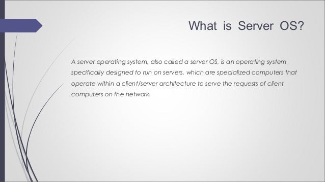Top 5 Server Operating Systems