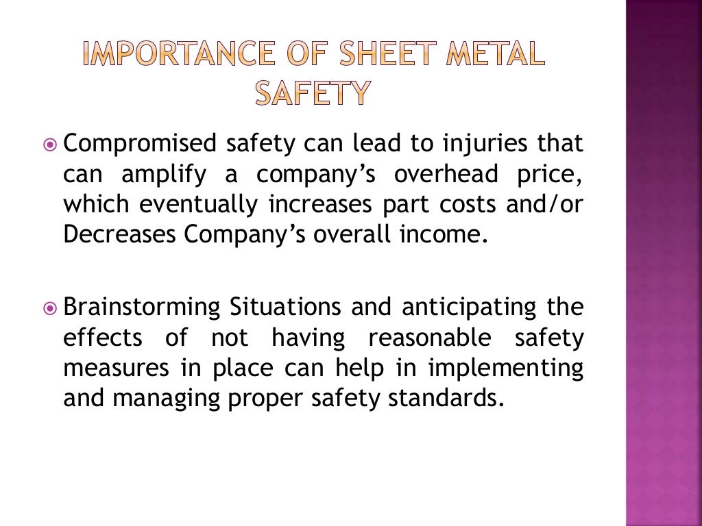 Top 5 Sheet Metal Safety Tips