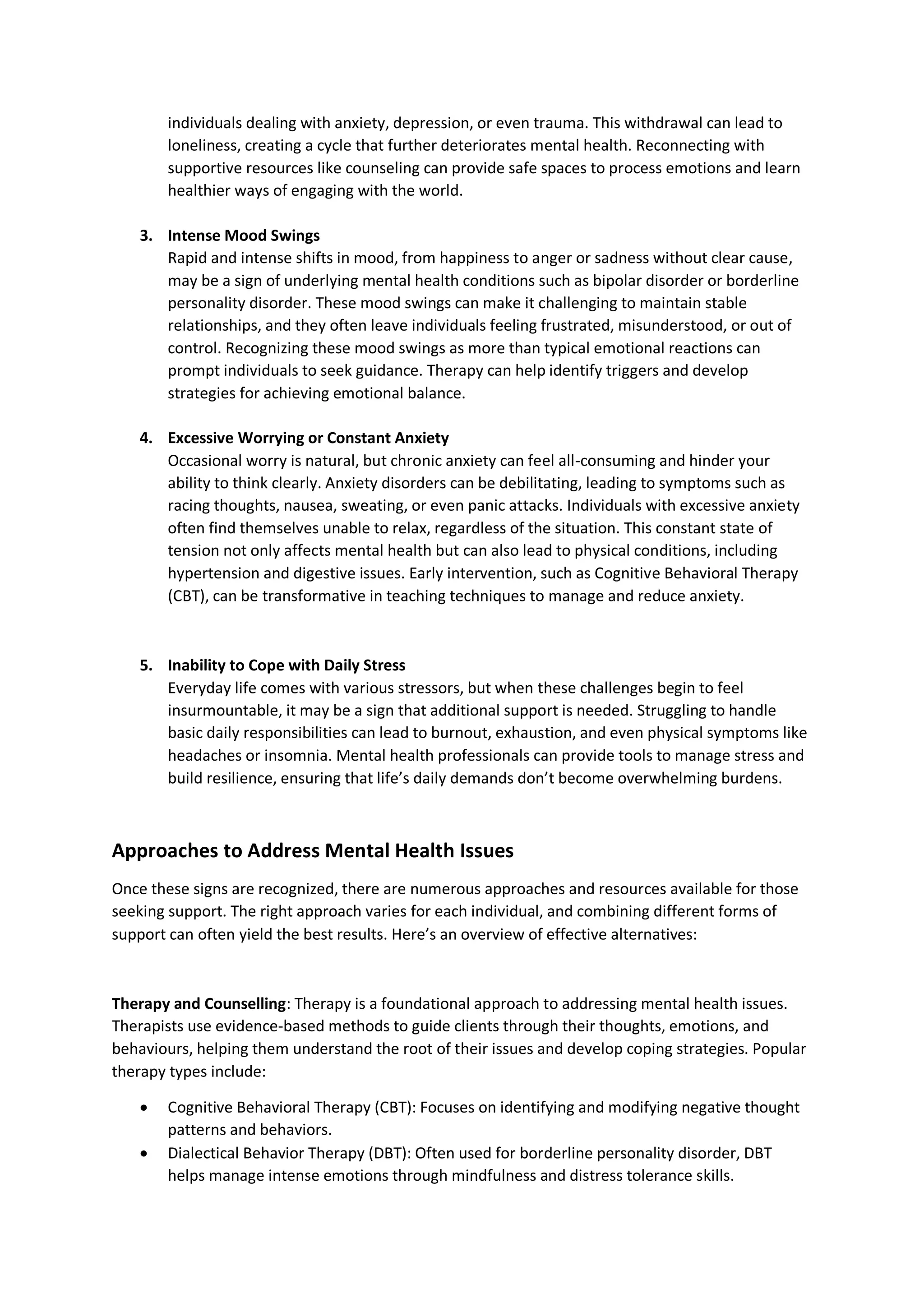 Top 5 Signs You May Need Mental Health Support – And How CureEZ Can ...