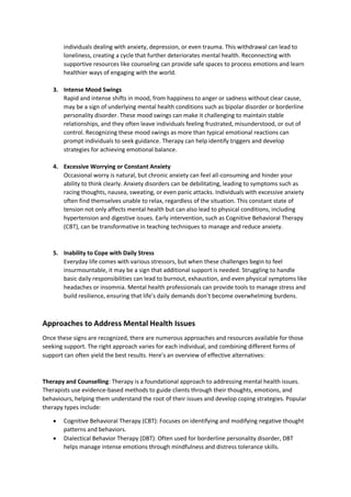 Top 5 Signs You May Need Mental Health Support – And How CureEZ Can ...