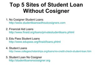 Top 5 Sites of Student Loan Without Cosigner ,[object Object],[object Object],[object Object],[object Object],[object Object],[object Object],[object Object],[object Object],[object Object],[object Object]