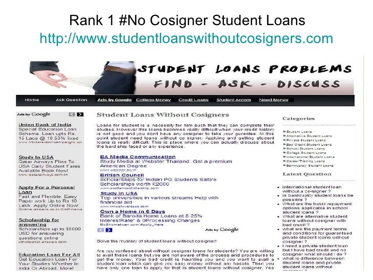 student loans without cosigner