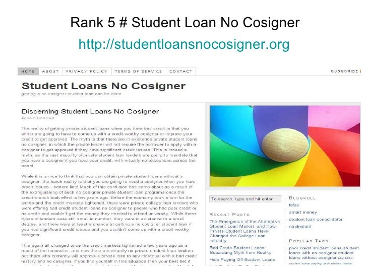 student loans without cosigner