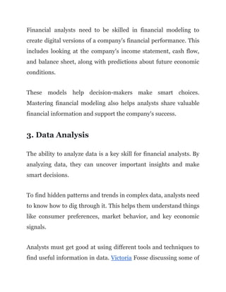 Top 5 Skills Every Financial Analyst Should Master for Career ...