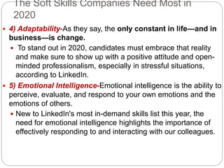 Top 5 soft skills and top 10 Hard Skill for 2020 | PPTX