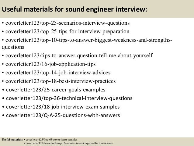 audio engineer cover letter sample