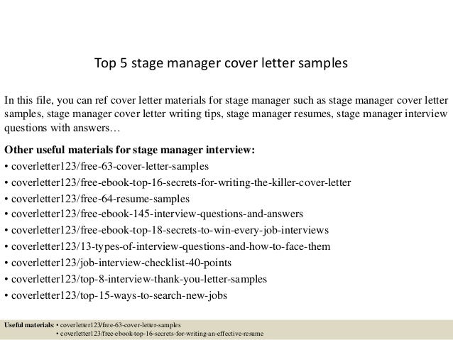 manager cover letters