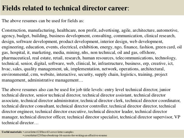 top 5 technical director cover letter samples what is a cover letter used for