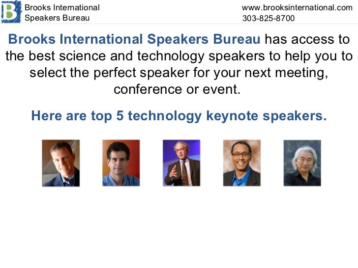 Top 5 Technology Keynote Speakers