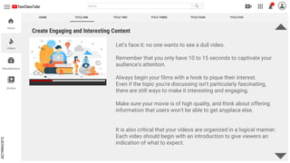 Top 5 tips to grow your youtube channel | PPTX
