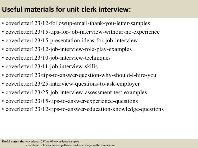 top 5 unit clerk cover letter samples unit clerk cover letter sample