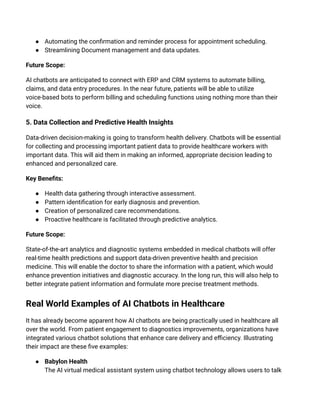 How AI Chatbots Are Revolutionizing Healthcare: Top 5 Use Cases ...
