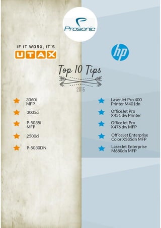 Prosonic S.A - Office TOP 10 - UTAX+HP