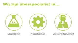 Wij zijn überspecialist in…
Laboratorium Procestechniek Executive Recruitment
 