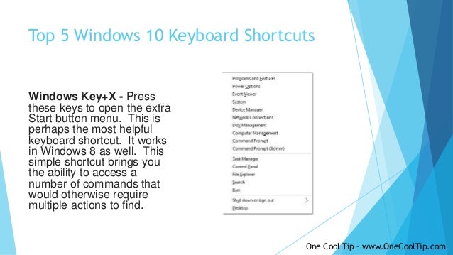 windows 10 shortcut keys