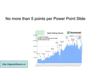 No more than 5 points per Power Point Slide  http://digiworldhanoi.vn 