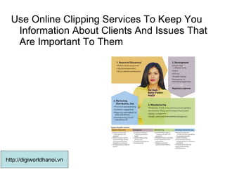 Use Online Clipping Services To Keep You Information About Clients And Issues That Are Important To Them  http://digiworldhanoi.vn 