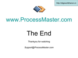 www.ProcessMaster.com The End Thankyou for watching [email_address] http://digiworldhanoi.vn 