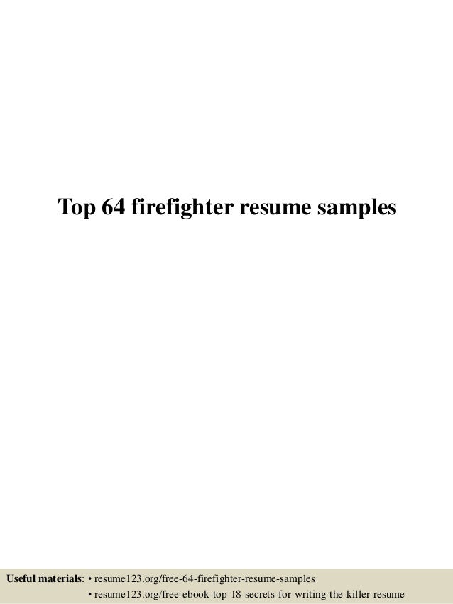 firefighter resume