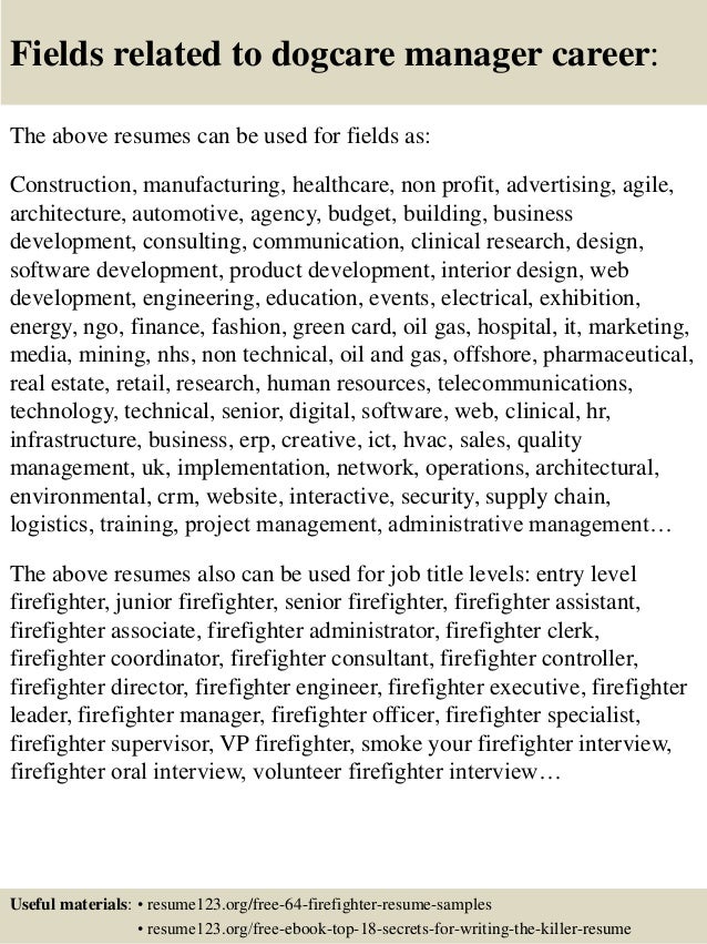 top 64 firefighter resume samples