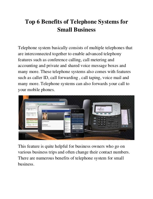 Top 6 Benefits of Telephone Systems for Small Business