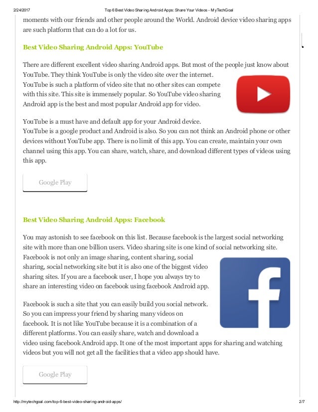 Top 6 Best Video Sharing Android Apps Share Your Videos Top 6 Best Video Sharing Android Apps Share Your Videos