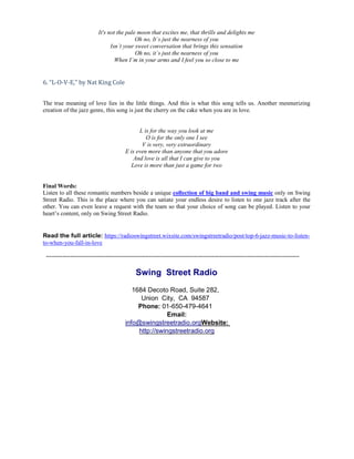 Top 6 Jazz Music To Listen To When You Fall In Love Pdf