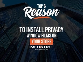 Top 6 reason to install privacy window films on your store