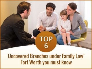 Top 6 Uncovered Branches under Family Law
Fort Worth You Must Know
Fort Worth family law attorney -
wwlawman
 