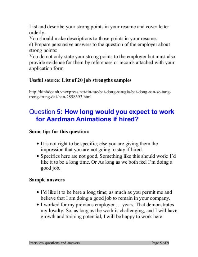 cover letter questions