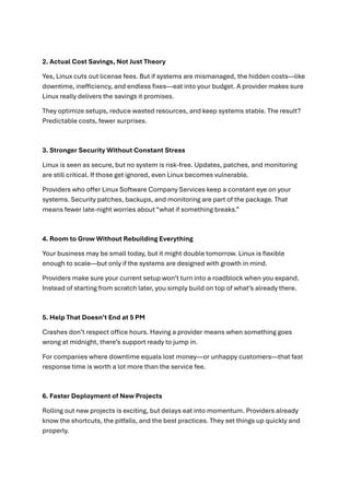 Top 7 Benefits of Partnering with a Linux Software Company Services ...