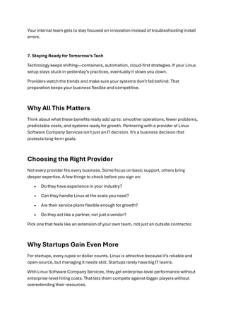 Top 7 Benefits of Partnering with a Linux Software Company Services ...