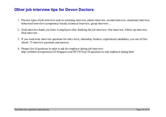 questions to ask a doctor in an interview