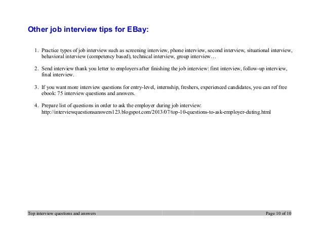top 7 e bay interview questions and answers questions to ask on phone interview