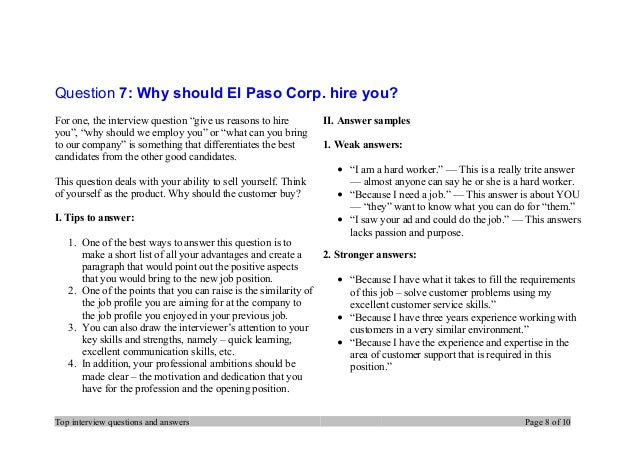 what strengths would you bring to our company