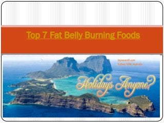 Top 7 Fat Belly Burning Foods

 