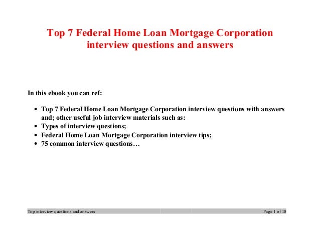 home loan interview questions