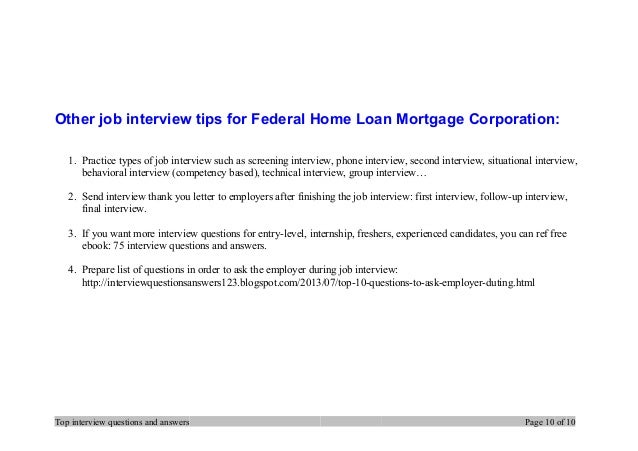 home loan interview questions