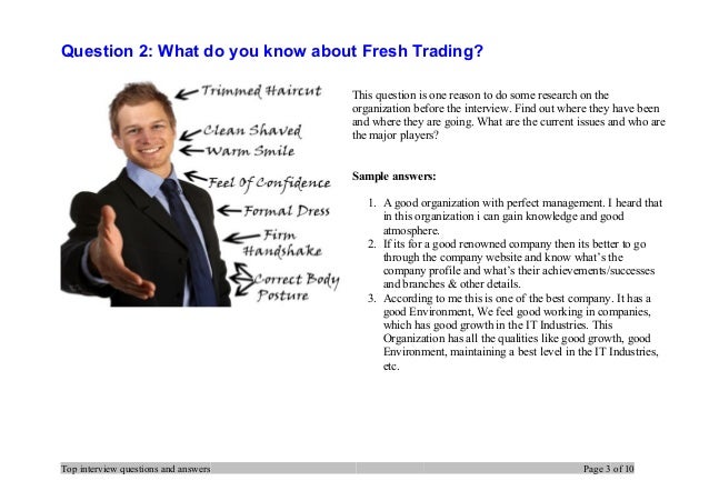 trading interview questions and answers