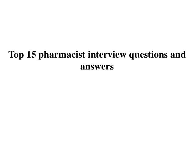 pharmacist interview