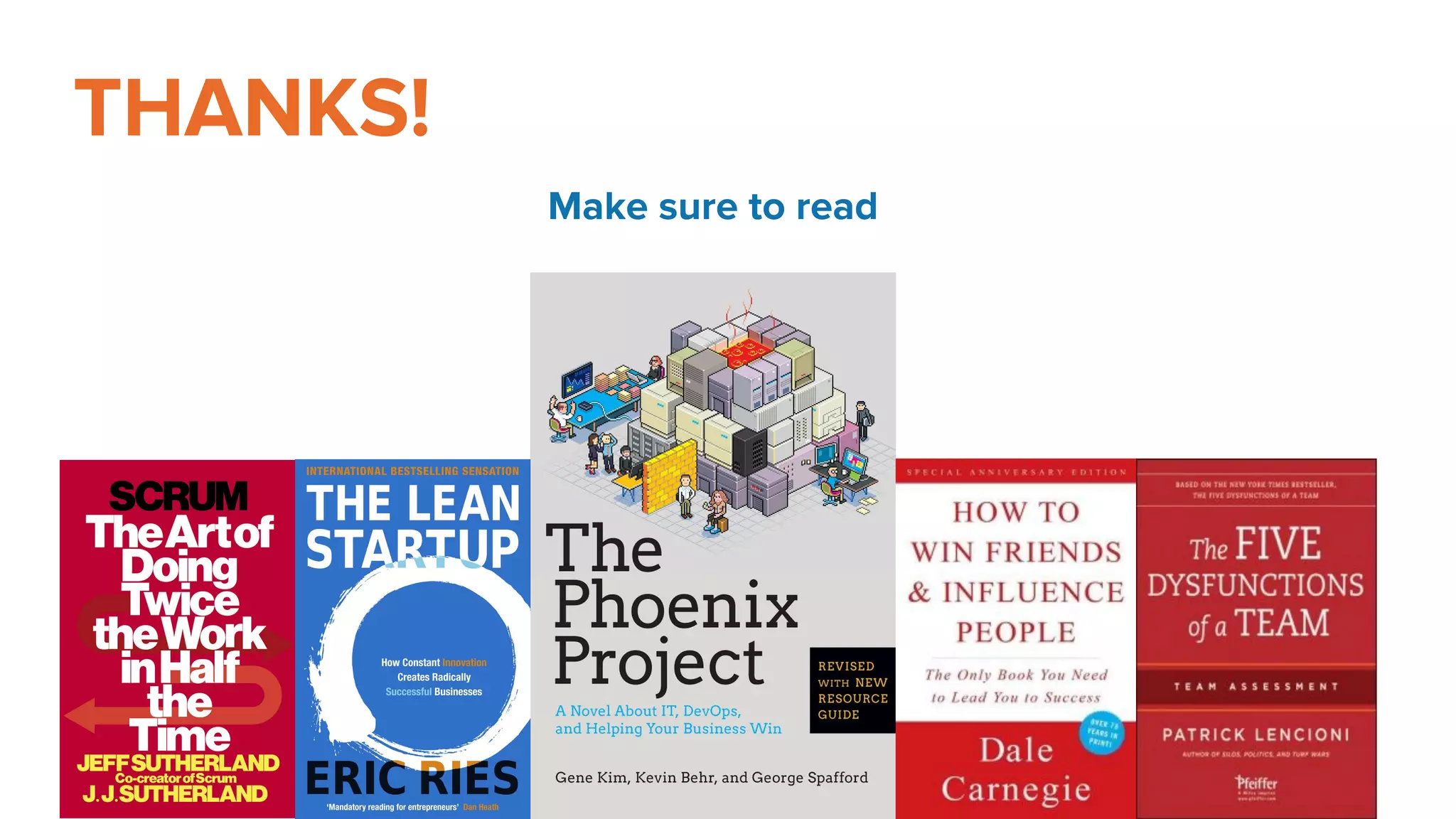 THANKS!
Make sure to read
 