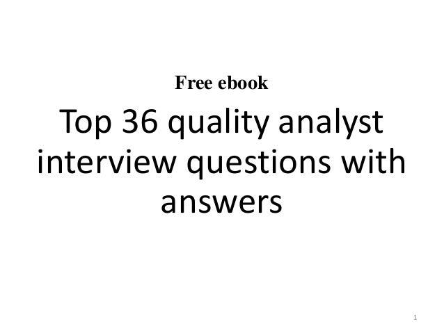 qa analyst interview questions
