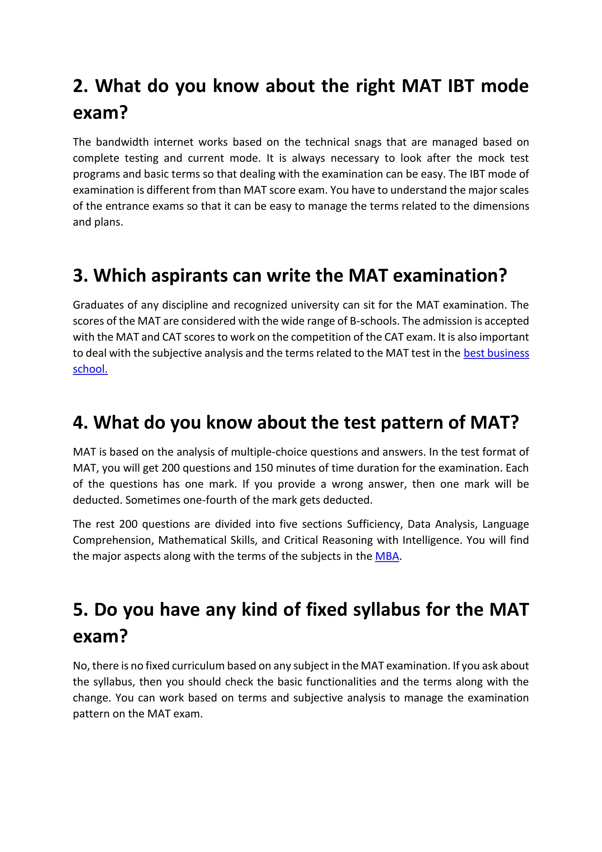 Top 7 Questions to ask about MAT Admission Test.pdf